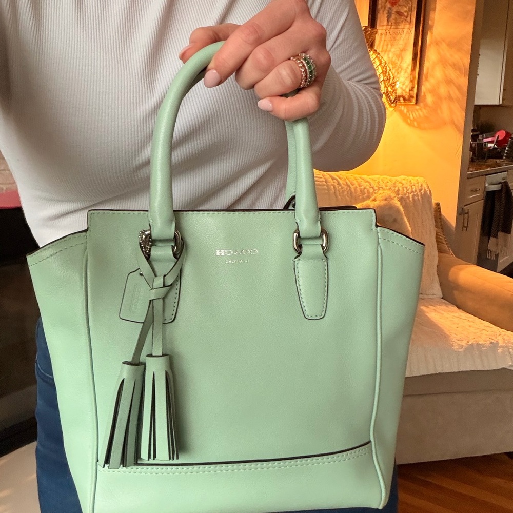 Coach Mint Tanner Tote Bag - Picture 11 of 11